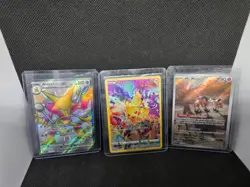 pikachu, alakazam, mr. mime pokemon card lot 151 crown zenith - Image 1