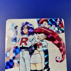 1999 Pokemon Jessie James Team Rocket Japanese Prism Vending Card Sticker - NM - Image 3