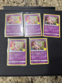 5x- Pokemon TCG Mew Celebrations 011/025 Holo Holo Rare Card Lot - Image 1