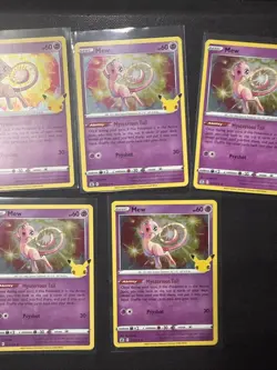5x- Pokemon TCG Mew Celebrations 011/025 Holo Holo Rare Card Lot - Image 3
