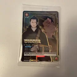 Union Arena Winner Card Suguru Geto JJK-3-07 Red Jujutsu Kaisen - English SEALED - Image 1