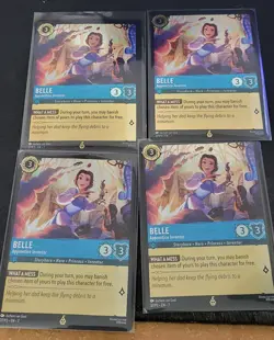 🔥Disney Lorcana Belle Apprentice Inventor MINT 4x Promo Card 🔥 - Image 1