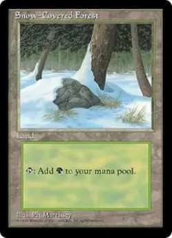 SNOW-COVERED FOREST Ice Age MTG Basic Snow Land MP - Image 1