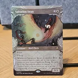 MTG Salvation Swan Bloomburrow Set Showcase Foil Rare #297 NM Fresh Pull No Play - Image 1