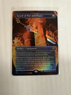 Sword Of War And Peace NM BORDERLESS FOIL MTG! Double Masters - Image 1