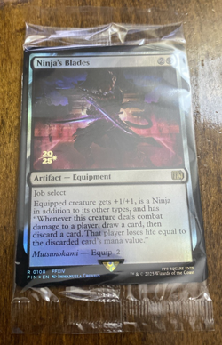 MTG Ninja's Blades English #108 Final Fantasy Prerelease Stamped Promo - Image 1
