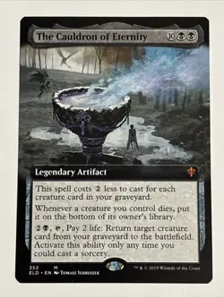 MTG Throne of Eldraine The Cauldron of Eternity Extended Art 352 NM Mythic - Image 1