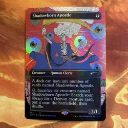 MTG Foil Borderless Shadowborn Apostle (682) Secret Lair Promo Near-Mint Rare!! - Image 1