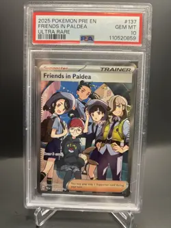 2025 POKEMON PRISMATIC EVOLUTION ENGLISH FRIENDS IN PALDEA UR 137/131 PSA 10 - Image 1