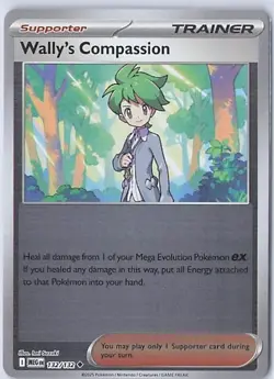Wally's Compassion 132/132 - Reverse Holo - Pokemon TCG: Mega Evolution - NM - Image 1