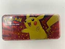 Pokemon TCG Pikachu Pencil Case Tin - 2 Booster Packs - Factory Sealed 2023 - Image 1