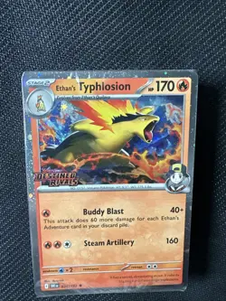 Pokemon Destined Rivals Ethan's Typhlosion Prerelease Sealed Stamped Promo - Image 5
