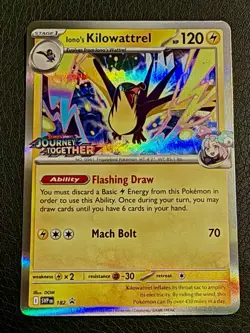 Iono's Kilowattrel SV182 Journey Together Pokemon Prerelease Promo TCG NM/LP+ - Image 1