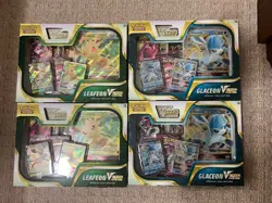 Pokemon TCG Leafeon V Star (x2) and Glaceon V Star (x2) Special Collection Boxes - Image 1