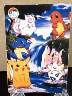 Pokemon Vending Prism Sticker 331 327 Mew Pikachu Charmander Squirtle Togepi - Image 2