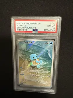 2023 Pokemon Mew En-151 Illustration Rare #170 Squirtle PSA 10 Gem Mint 170/165 - Image 1