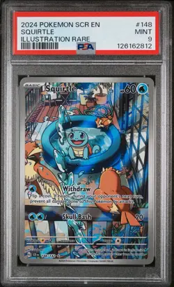 2024 Pokemon SCR En-Stellar Crown Illustration Rare #148 Squirtle PSA 9 - Image 1