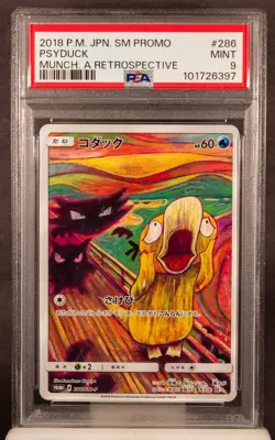 PSYDUCK 2018 Japanese Pokemon Sun Moon Munch: A Retrospective Promo #286 PSA 9 - Image 1