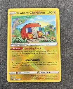 Radiant Charjabug 051/159 Crown Zenith Pokemon TCG Holo Ultra Rare - Image 1