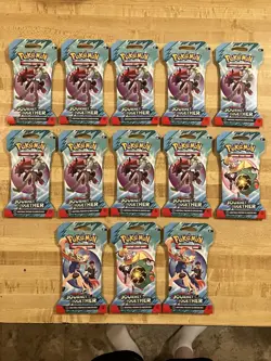 Journey Together Sleeved Pokemon Booster Packs Sealed (13) All Together In 1 Lot - Image 1