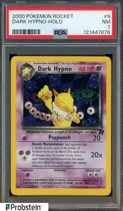 2000 Pokemon Rocket #9 Dark Hypno Holo PSA 7 NM - Image 1