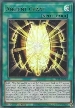 Near Mint, English Yu Gi Oh Ancient Chant - LED7-EN004 - Ultra Rare - 1st Editio - Image 1