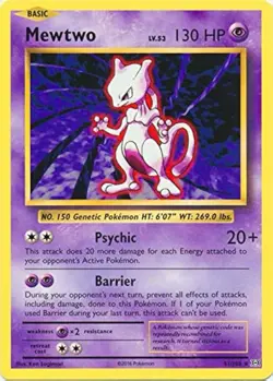 Pokemon TCG XY Evolutions Mewtwo Card #51/108 2016 - Image 1