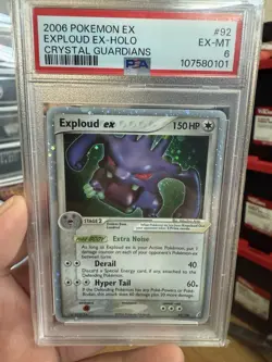 Pokemon Exploud EX Crystal Guardians Card 92/100 Guardian of the Crystal PSA 6 - Image 1