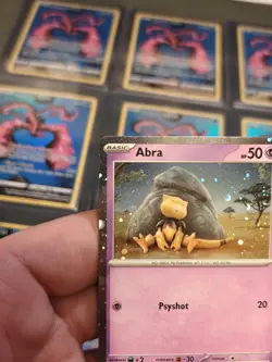 Abra 063/165 Cosmo HD Cosmos Holo Scarlet & Violet 151 Pokemon Card NM - Image 4