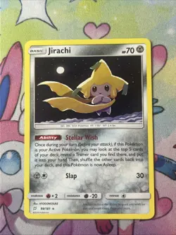 Jirachi - 99/181 - Pokemon Team Up Sun & Moon Holo Rare Card NM - Image 1