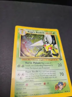Koga's Beedrill 9/132 - Holo Pokemon Card - Gym Challenge - HP - Image 3