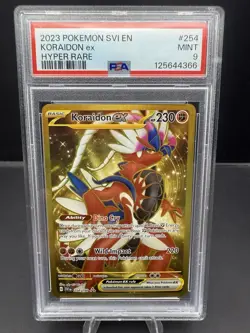 Pokemon TCG Koraidon EX Scarlet & Violet Base Set Hyper Rare Card 254/198 PSA 9 - Image 1