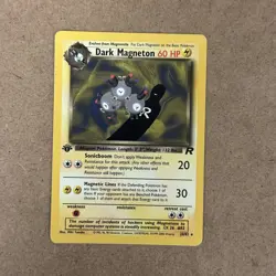 1st Edition Dark Magneton 28/82 Team Rocket WoTC Pokemon Card Rare Near Mint - Image 1