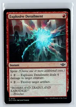 FOIL Explosive Derailment Outlaws of Thunder Junction - MTG Magic the Gathe - Image 1