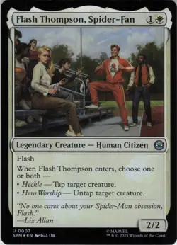 Flash Thompson, Spider-Fan U Marvel's Spider-Man 7 NM Foil MTG - Image 1