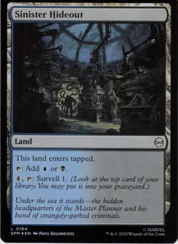 Sinister Hideout L Marvel's Spider-Man 184 NM Foil MTG - Image 1