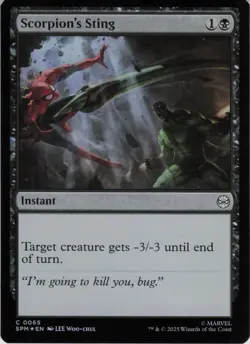 Scorpion's Sting C Marvel's Spider-Man 65 NM Foil MTG - Image 1