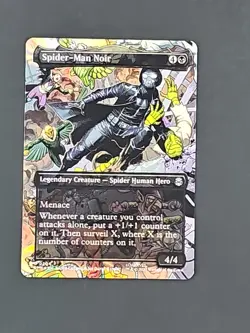 MTG ~ Spider-Man Noir ~ Borderless ~ foil ~ Spider-Man 204 ~ pack fresh - Image 1