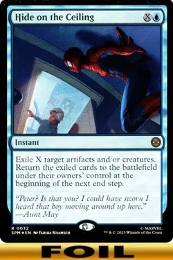 1x - Hide on the Ceiling - FOIL #32 - Marvel's Spider-Man - NM MTG - Image 1