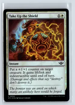 FOIL Take Up the Shield Outlaws of Thunder Junction - MTG Magic the Gatheri - Image 1