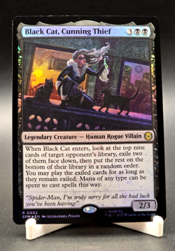 Black Cat, Cunning Thief MTG Marvel's Spider-Man Rare Foil #52 NM+ - Image 1