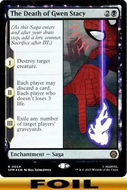 1x - The Death of Gwen Stacy - FOIL #54 Saga - Marvel's Spider-Man - NM MTG - Image 1