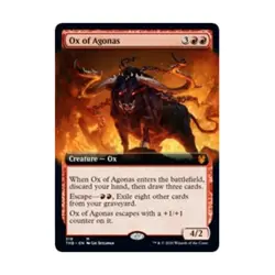 WOTC MtG Theros Beyond Death Ox of Agonas (Extended Art) (MR) (Foil) NM - Image 1