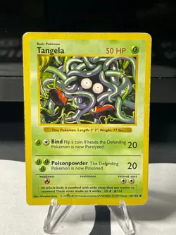Tangela Pokemon TCG Base Set SHADOWLESS 66/102 Vintage - Image 1