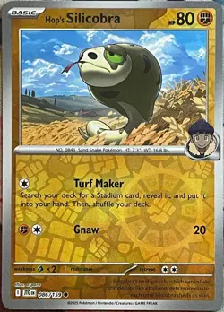 Hop's Silicobra Reverse Holo - 086/159 - Journey Together Pokemon 2025 - Image 1