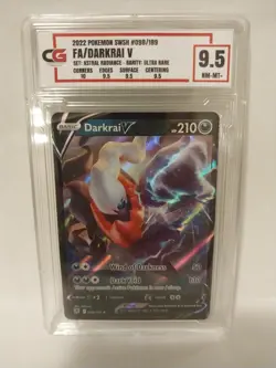 CG Graded Darkrai V 098/189 Astral Radiance Full Art Pokemon TCG Nm-Mt 9.5 - Image 1