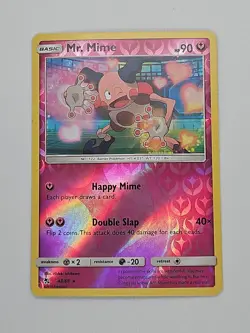 2019 POKEMON HIDDEN FATES MR MIME 43/68 REVERSE HOLO (RARE) - Image 1