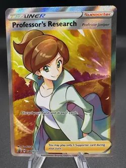 Pokemon TCG Professor's Research SWSH152 Sword & Shield Promo Full Art - LP - Image 1