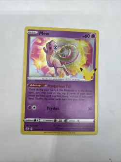 Pokemon 25th anniversary Mew 011/025 Celebrations Holo LP - Image 1