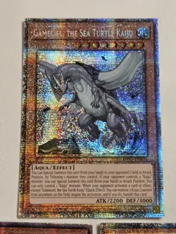 Gameciel, the Sea Turtle Kaiju MP25-EN028 x3 Starlight Rare Yugioh Set Mint - Image 2